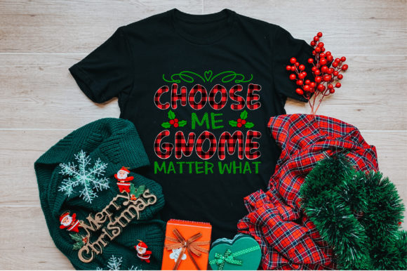 Choose Gnome Christmas T-Shirt Design