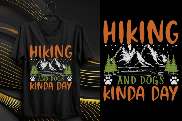 Dogs Hiking T-Shirt Design Graphics