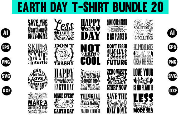 Earth Day T Shirt Bundle Graphics