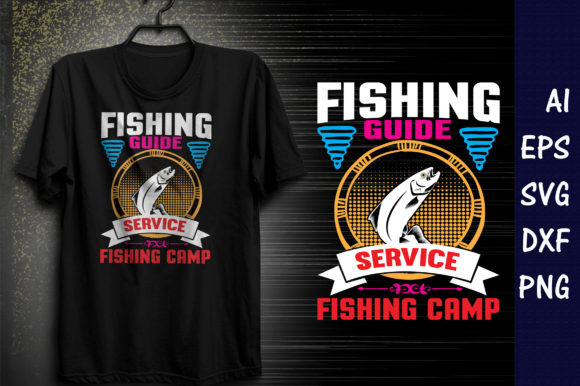 FiShing Guide Service Fishing Camp T-Shirt Graphics