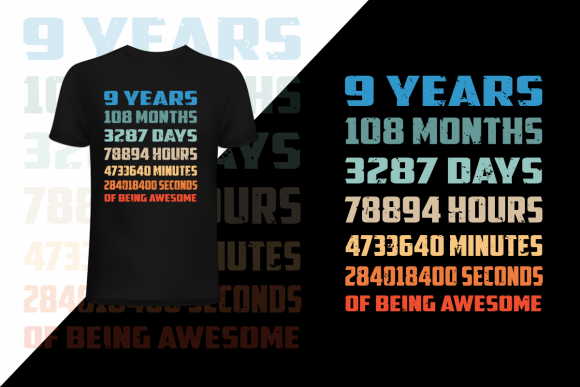 Funny 9 Years Birthday: Graphics & T-Shirt Designs Review