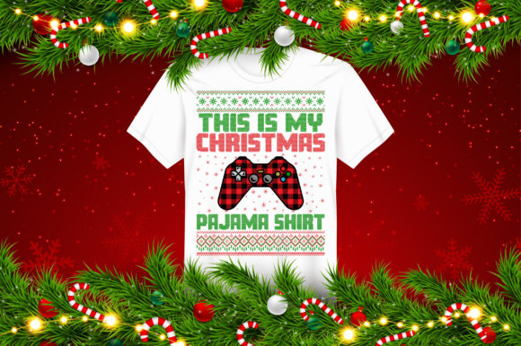 Gamepad Christmas Pajama: T-Shirt Designs Graphics