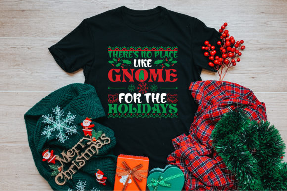 Holiday Gnome Christmas T-Shirt Design Graphics