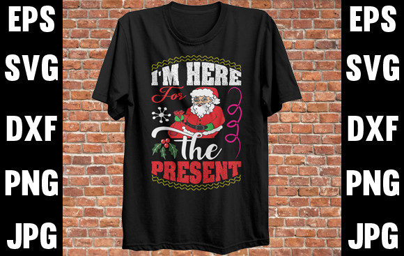 I m Hare for the Present T-shirt Design: Graphics & Print Templates