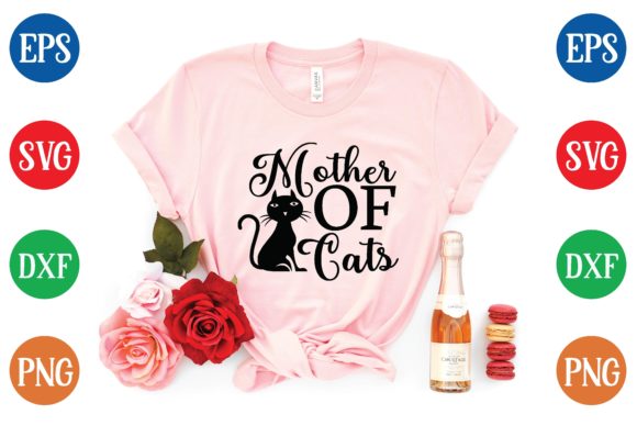 Mother of Cats Svg Design Graphics