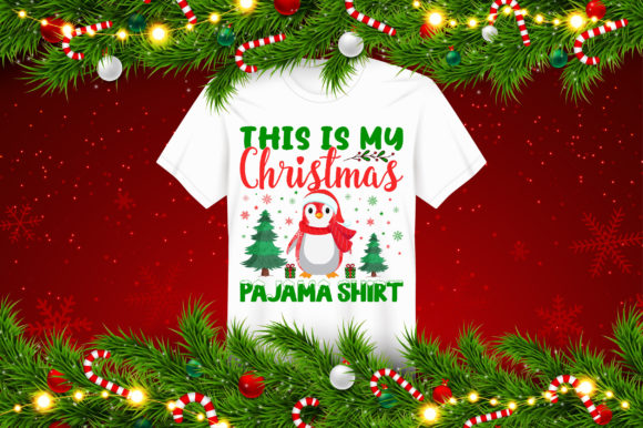 Penguins Santa Pajama: T-Shirt Designs & Graphics