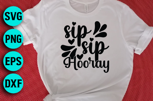 Sip Sip Hooray: Playful T-Shirt Graphics for Branding