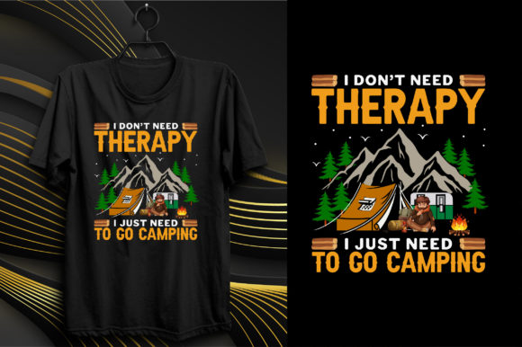 Therapy Camping T-Shirt Design: Graphics for Real Local Business Branding