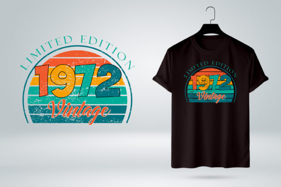 Vintage 1972: Retro Tee Graphics and T-Shirt Design